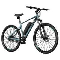 Bicicleta eléctrica e-Xplore de montaña de batería extraíble con 55 km de autonomía, 27,5" , suspensión delantera, cambio Shimano de 7 velocidades y doble disco de freno.